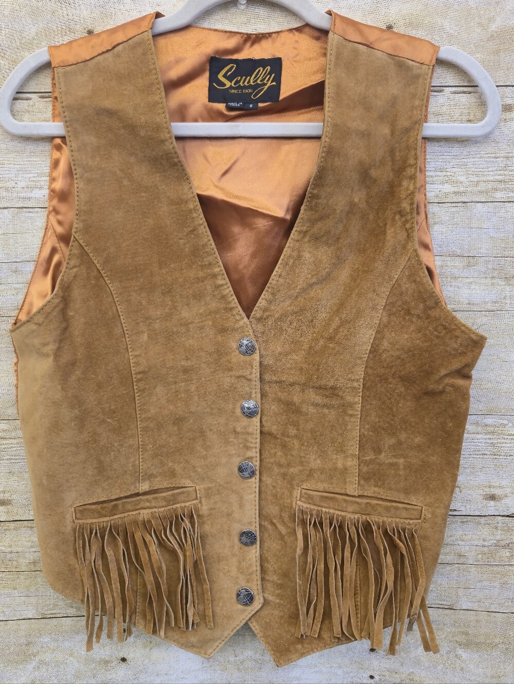 Scully Leather Vest Size 8